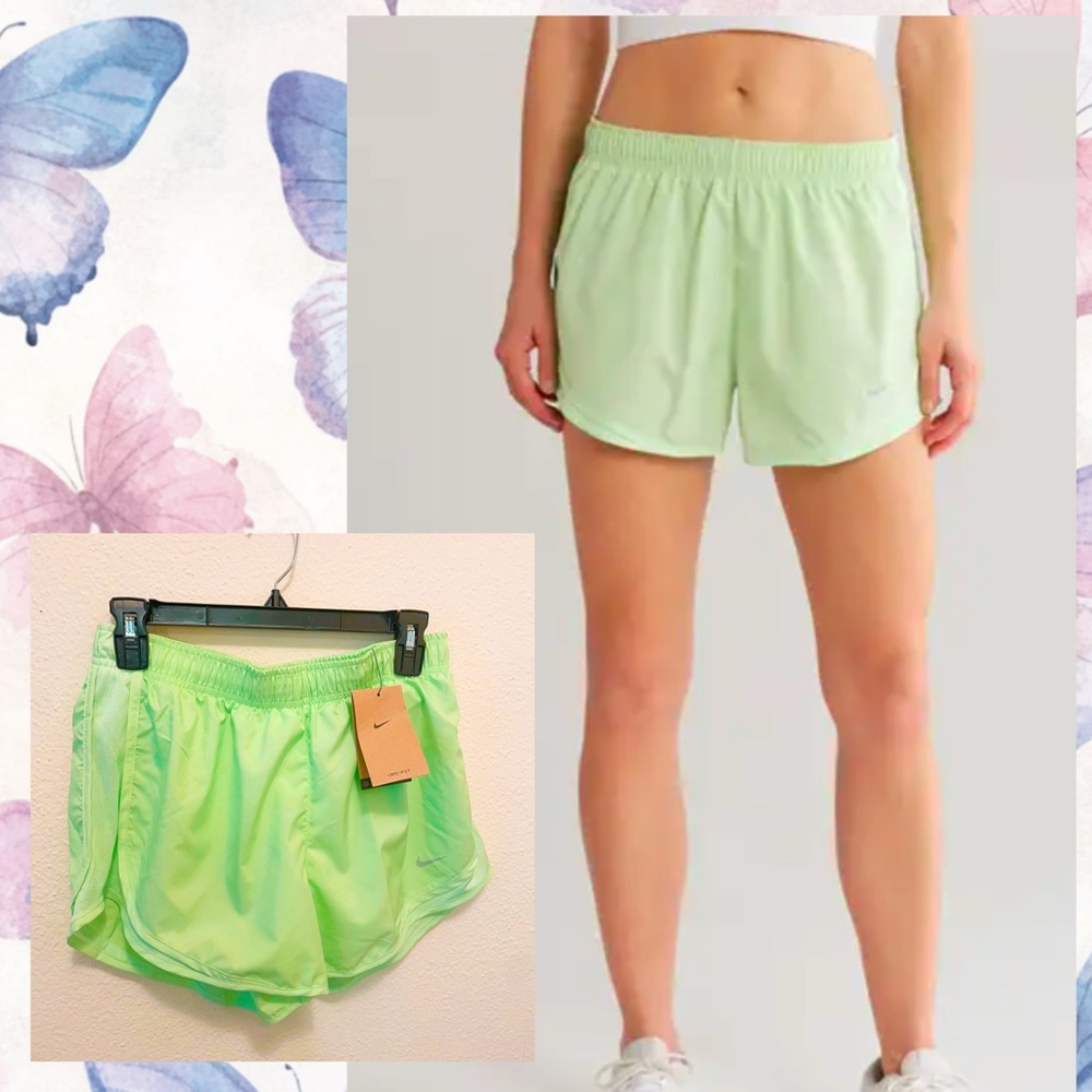 Nike Women's Light Green Athletic Running Shorts